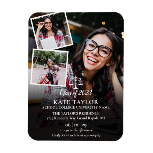 3 Photo Law School Graduation Party Invitation Magnet