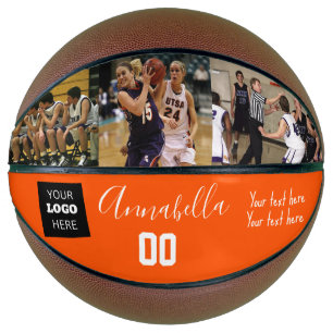 3 Photo logo message player name and number Basketball