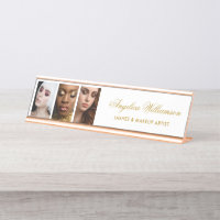 3 Photo Makeup Lashes Hair Salon Name Plate