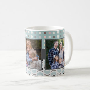 3 Photo Modern Pattern Coffee Mug