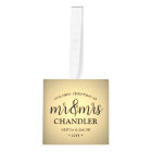 3 Photo Mr & Mrs First Christmas Faux Gold Foil