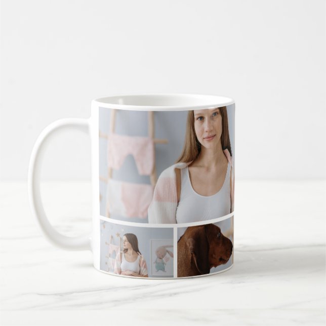 3 Photo Mummy to be Christmas Pregnancy  Coffee Mug (Left)