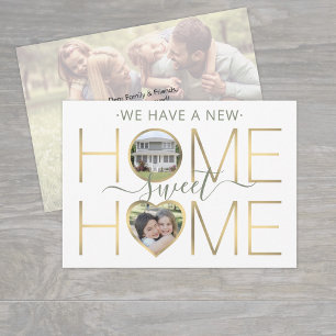 3 Photo New Home Sweet Home Change of Address Announcement