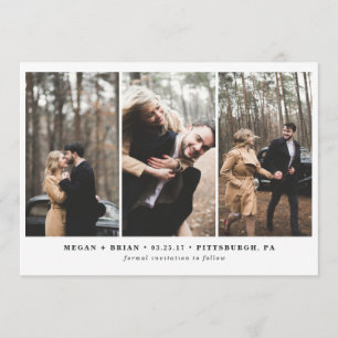3 Photo Save the Date Card