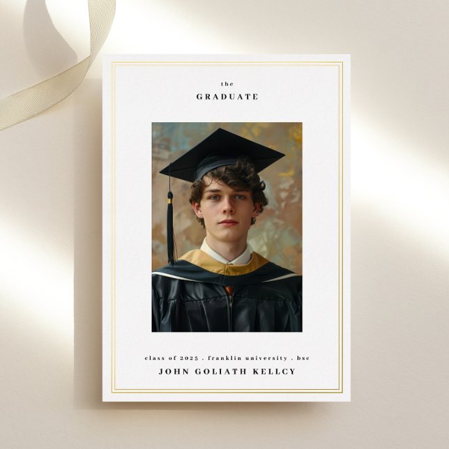 3 Photo Typography College Graduate Gold Frame  (Creator Uploaded)