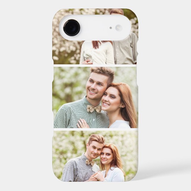 3 Photos | Custom Photo Collage Case-Mate iPhone Case (Back)