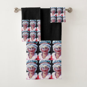 3 Piece Mrs. Claus Bath Set- WOW! Towel Set