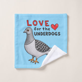 3-piece towel set in light blue with dove motif