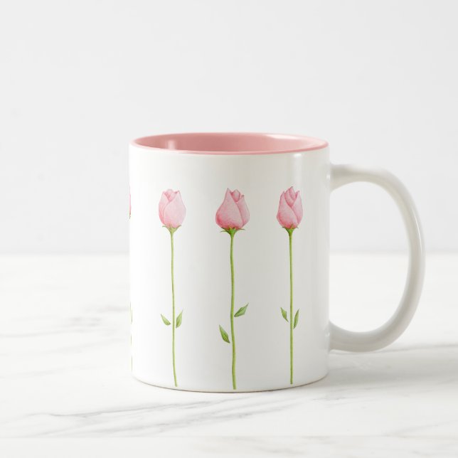 3 Pink Rosebuds Mug (Right)