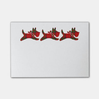 3 Plaid Scotties Personalise Post-it Notes