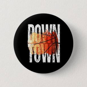 3 Point Shot Basketball Graphic - Downtown  6 Cm Round Badge