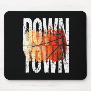 3 Point Shot Basketball Graphic - Downtown Mouse Pad