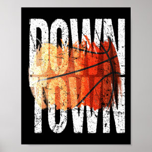 3 Point Shot Basketball Graphic - Downtown Poster