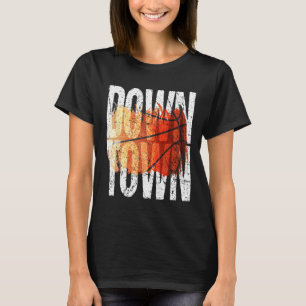 3 Point Shot Basketball Graphic - Downtown  T-Shirt