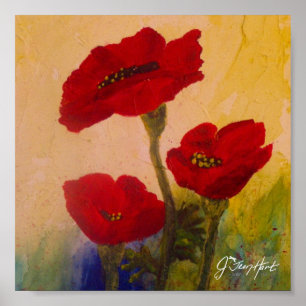 3 Poppies Poster