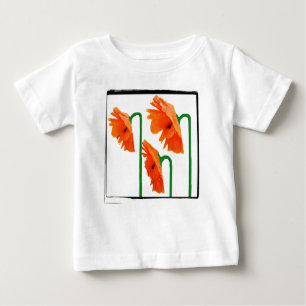 3 poppies with edge baby T-Shirt