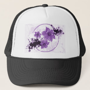 3 Pretty Flowers - Purple Trucker Hat