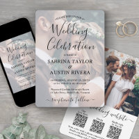 3 QR Codes Website RSVP All-In-One Photo Wedding