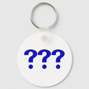 3 Question Marks Key Ring
