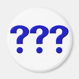 3 Question Marks Magnet