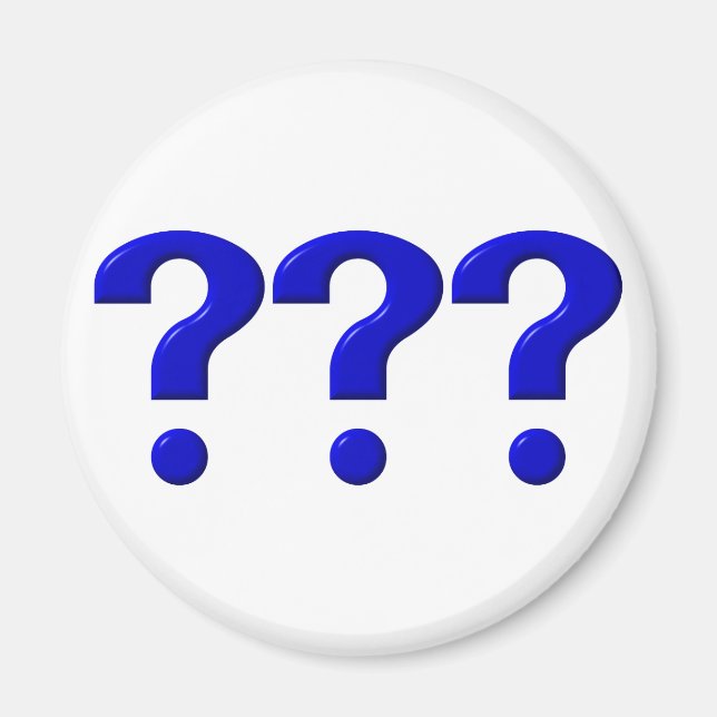 3 Question Marks Magnet (Front)
