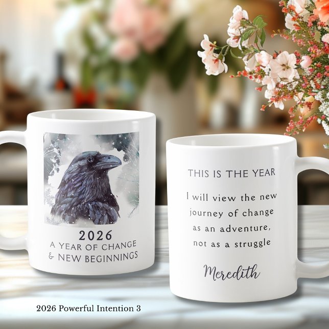 3. Raven 2026 Year of Change Powerful Intention Coffee Mug (Raven 2026 Year of Change and New Beginnings Powerful Intention 3 Coffee Mug)