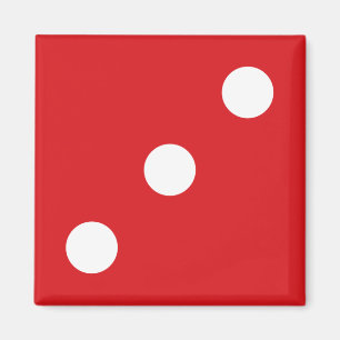 3 Red Dice Magnet