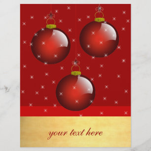 3 Red Ornaments Flyer