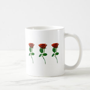 3 Red Roses - personalise rose gifts Coffee Mug