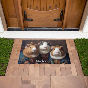 3 Renaissance Guinea Pigs Doormat
