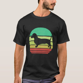 3 Retro Vintage Sunset Doxie Dachshund Dog Breed S T-Shirt