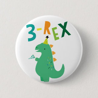 3-Rex Birthday Boy Dinosaur Pin