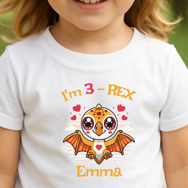 3-Rex Birthday Shirt – Custom Name Gift (Creator Uploaded)