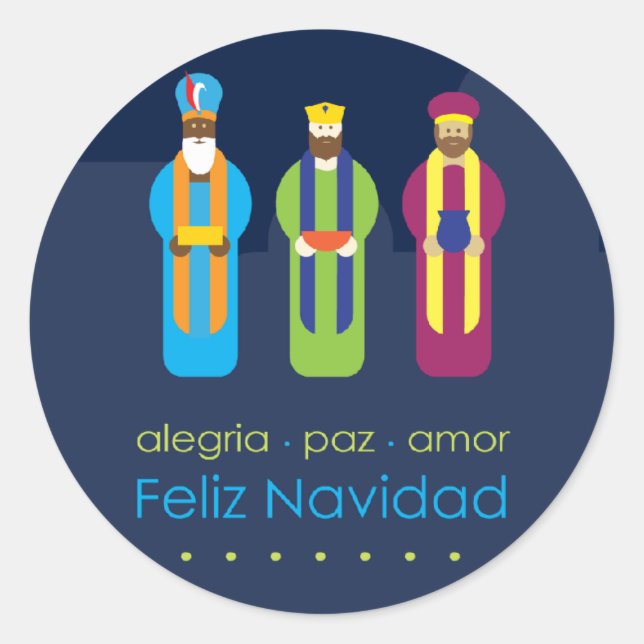 3 Reyes Classic Round Sticker (Front)