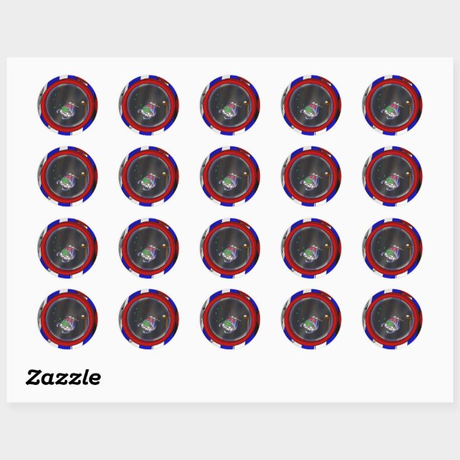 3 Ring Circus - Clown -  Classic Round Sticker (Sheet)