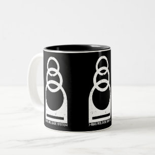 3-Ring Release System Distressed Two-Tone Coffee Mug
