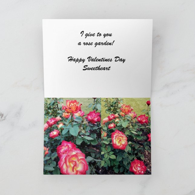 3 ROSES MEAN I LOVE YOU VALENTINE card (Inside)