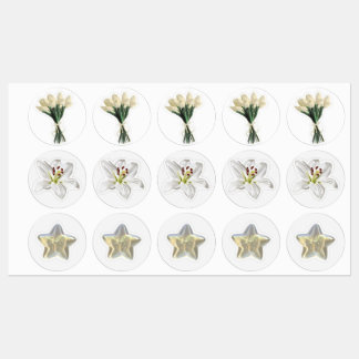3 ROW WHITE STICKERS