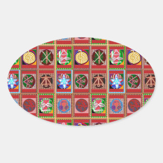 3 Sale Karuna Reiki Healing Symbol art Gifts Oval Sticker
