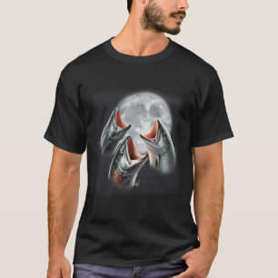 3 Salmon Fish Howling At The Moon Funny Salmon Fis T-Shirt