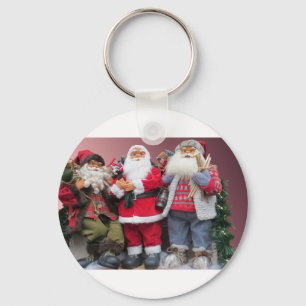 3 Santas Key Ring
