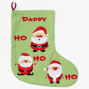 3 Santas Large Christmas Stocking