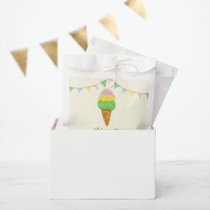 3 Scoops of Fun 3rd Birthday Ice Cream Party Favour Bag