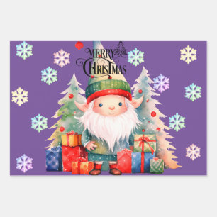 3 sheets Christmas Wrapping Paper different Themes