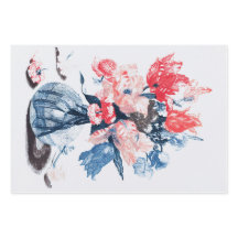 3 Sheets of Flower Vase Wrapping Paper