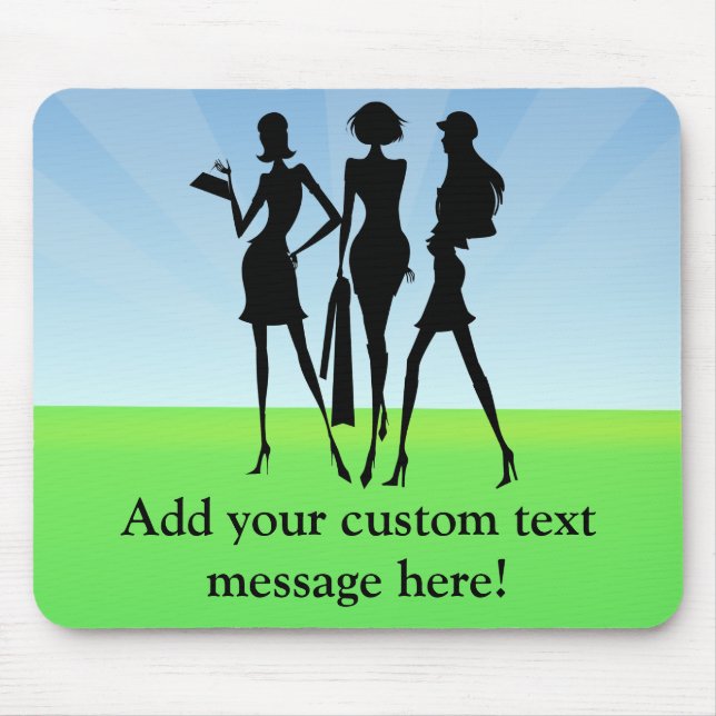 3 Shopping Women Friends Mouse Pad (Front)