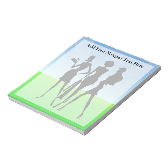 3 Shopping Women Friends Notepad (Rotated)
