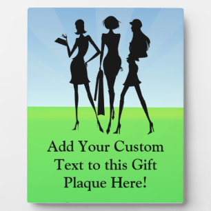 3 Shopping Women Friends Plaque