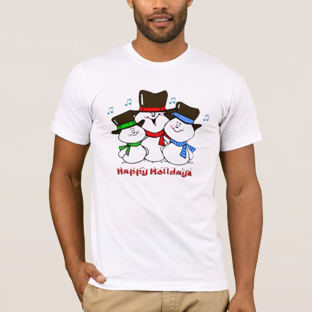 3 Singing Snowmen T-Shirt (Front)