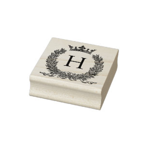 3 sizes rubber stamp Monogram Initial Letter H